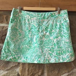 Lilly Pulitzer Cleona Skort Resort White Bungle In The Jungle  Size 8